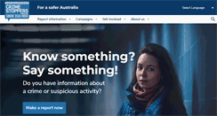 Desktop Screenshot of crimestoppers.com.au