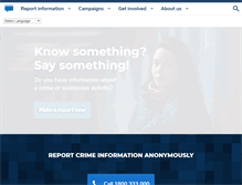Tablet Screenshot of crimestoppers.com.au